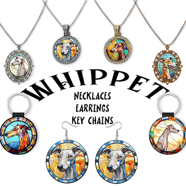 Whippet Jewelry - Stained Glass Style Necklaces, Earrings and more!