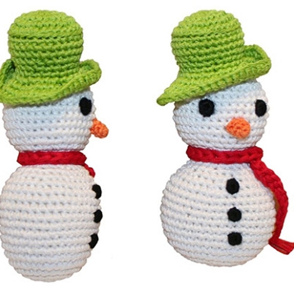 Knit Knacks Organic Cotton Pet, Dog & Cat Toy, "Frost The Snowman"