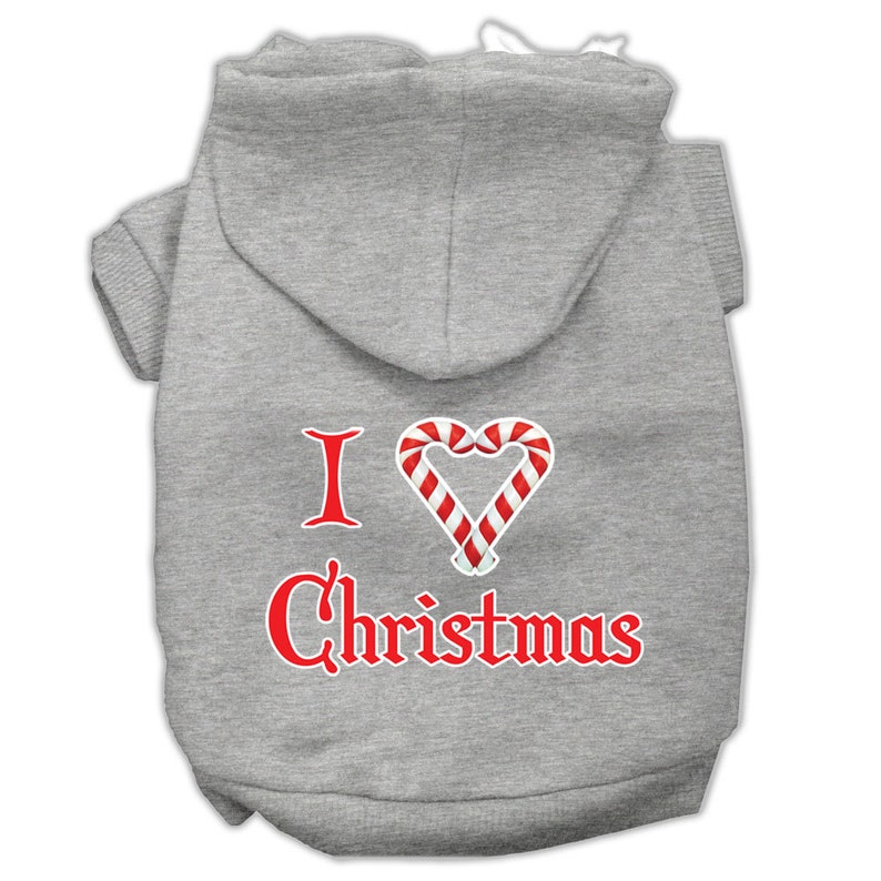 Christmas Dog Hoodie I Heart Christmas