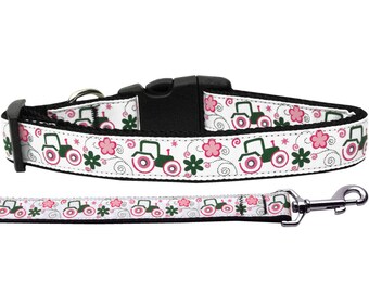 Spot Nylon Pet Cat Collar With Leash Set, Nylon Webbing Cat Leash