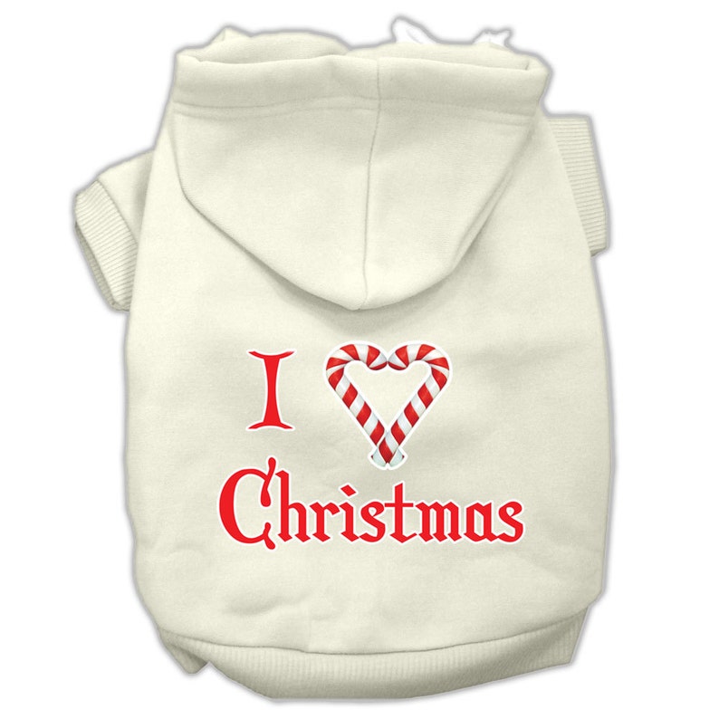 Christmas Dog Hoodie I Heart Christmas