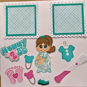 Mommy 2  be 9 pc. paper piecing die cut scrapbook embellishment set