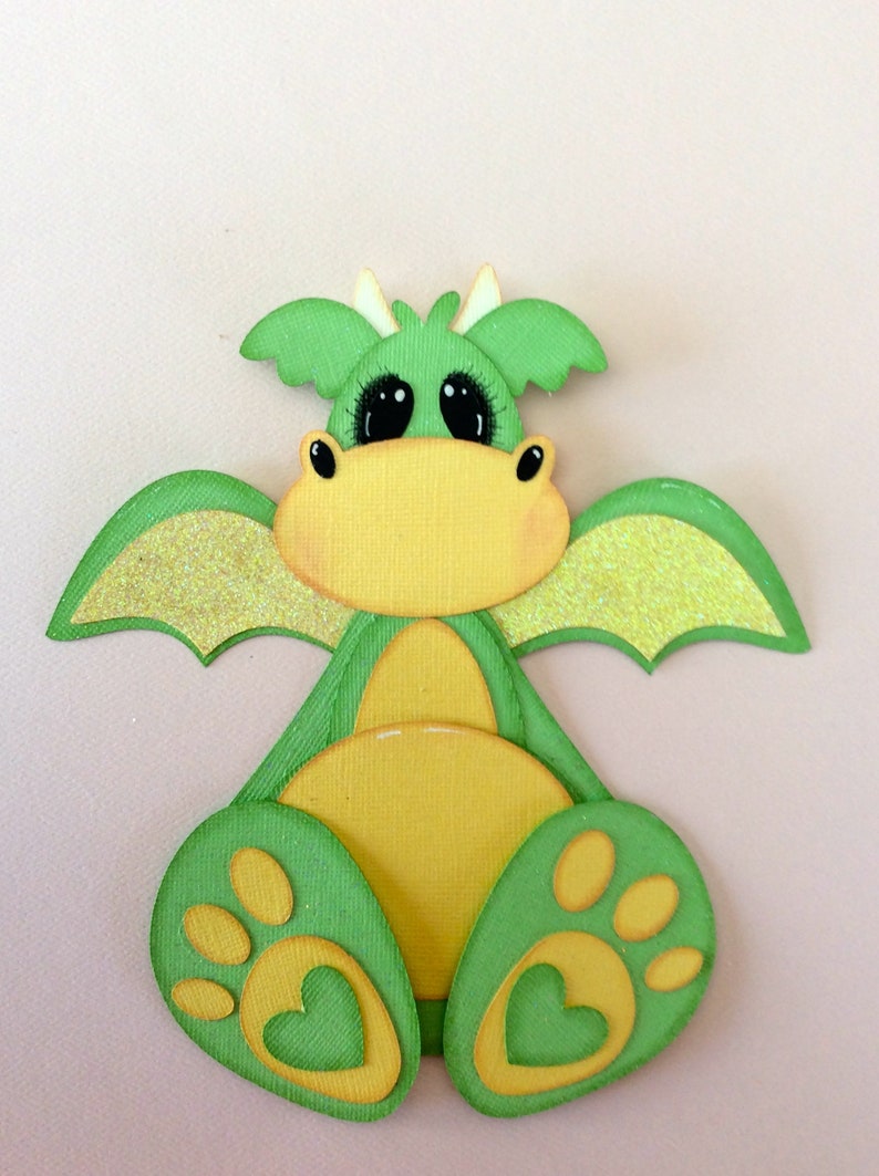 Pot Bellied Dragon Paper Piecing Die Cut Scrapbook Etsy