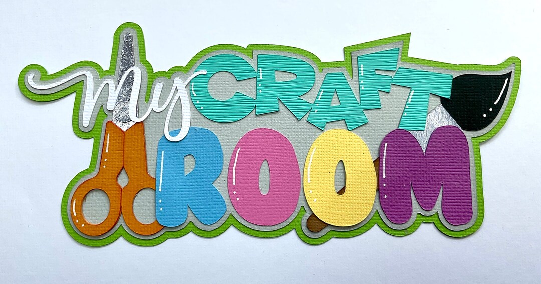 My Craft Room Paper Piecing Die Cut Scrapbook Embellishment Title - Etsy