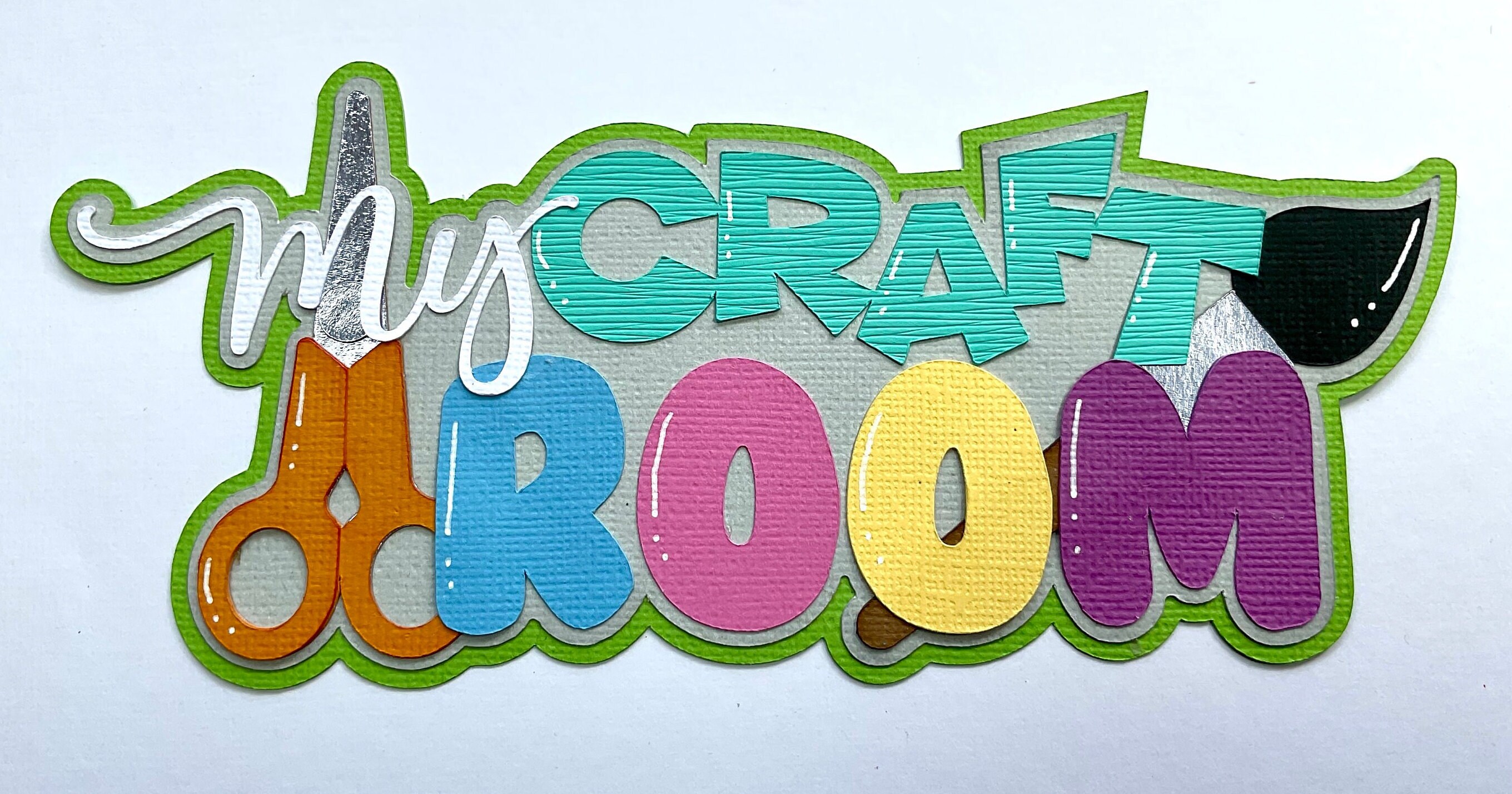 My Craft Room Paper Piecing Die Cut Scrapbook Embellishment Title - Etsy