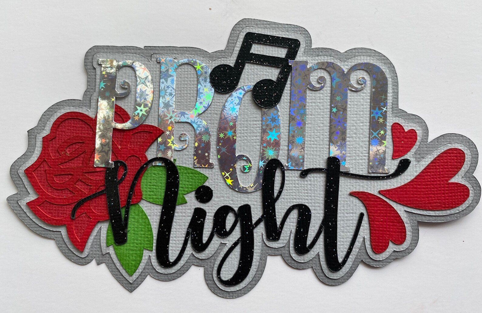 Prom Night Paper Piecing Die Cut Scrapbook Embellishment Title - Etsy