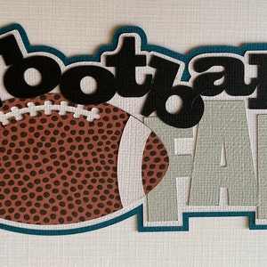 Football Fan paper piecing die cut scrapbook embellishment