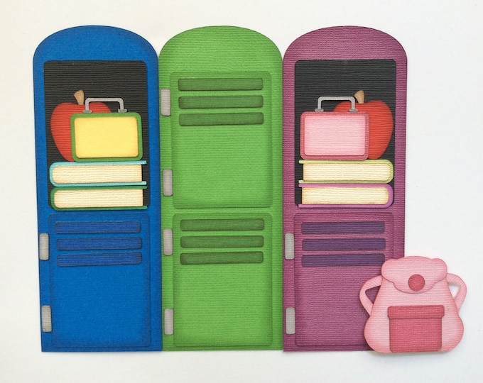 School Lockers Paper Piecing Die Cut Scrapbook Embellishment - Etsy