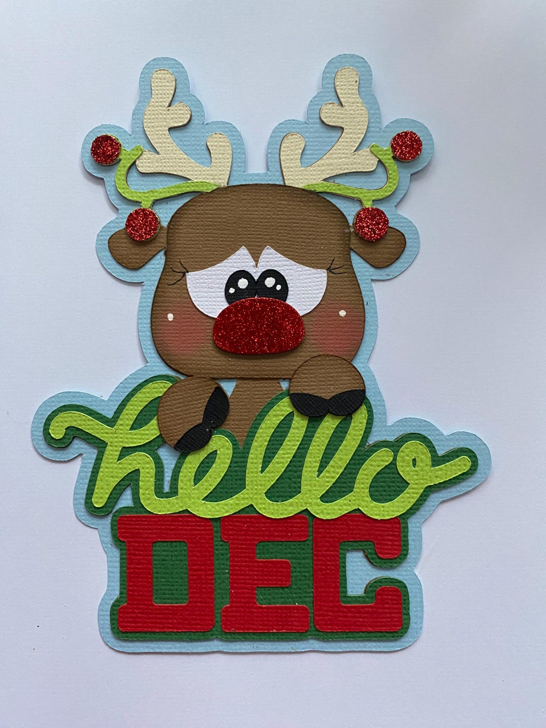 Hello December Paper Piecing Die Cut Scrapbook Title Embellishment - Etsy