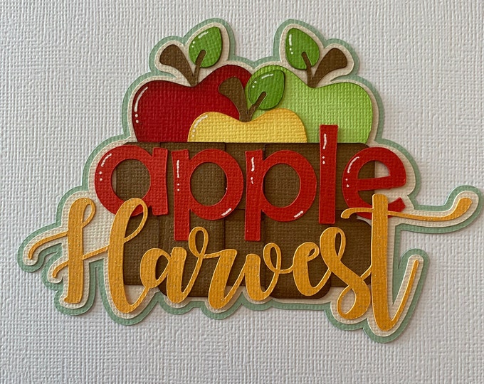 Love You to the Core Paper Piecing Die Cut Scrapbook Embellishment 4 Pc ...
