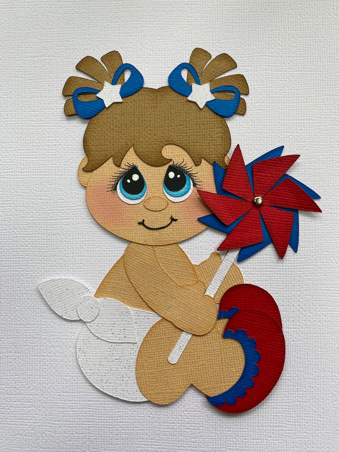 Patriotic Baby Paper Piecing Die-cut Scrapbook Embellishment - Etsy