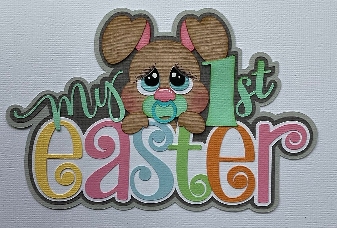 My 1st Easter Paper Piecing Die Cut Scrapbook Embellishment - Etsy
