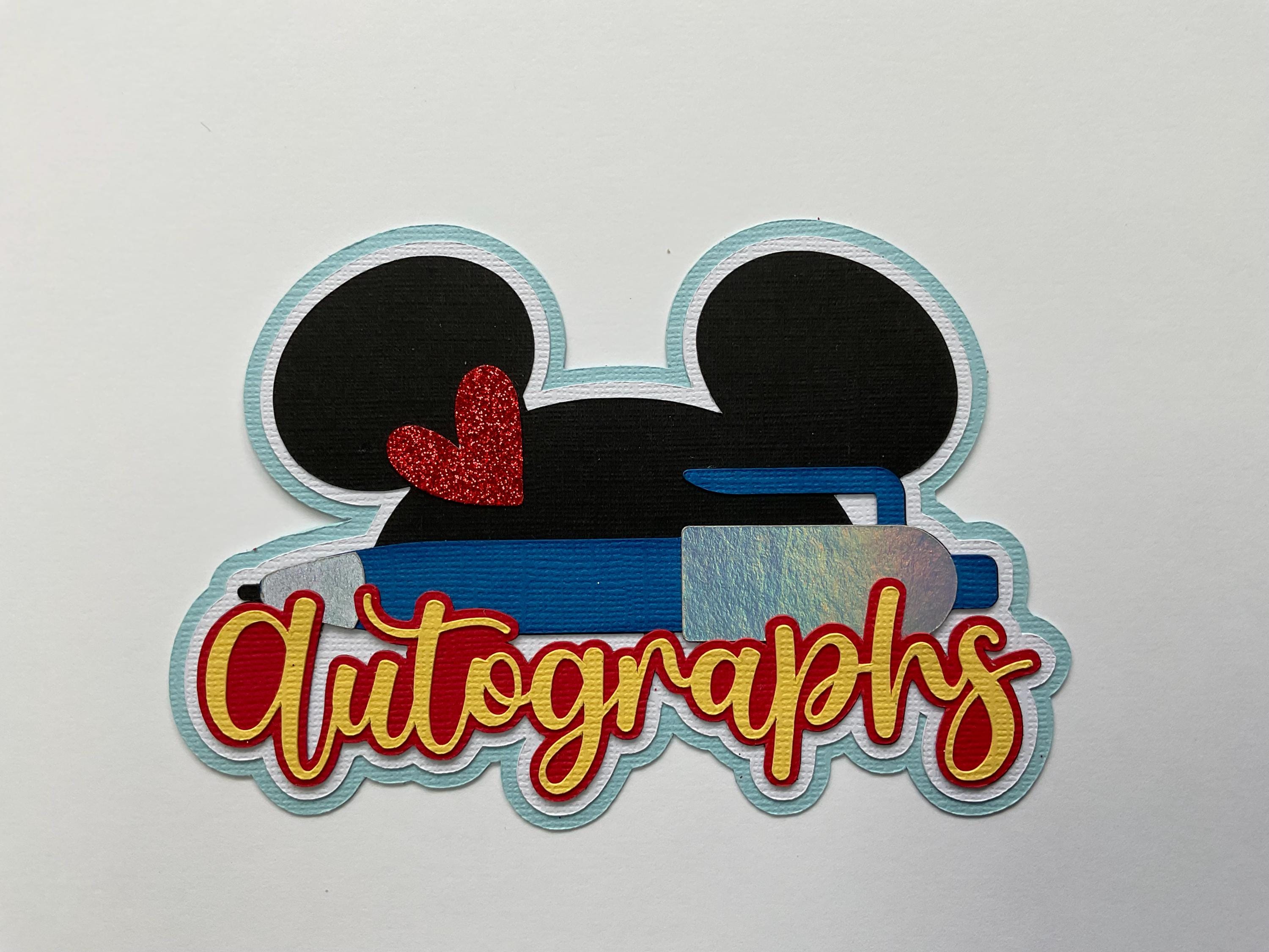 Disney Autographs Paper Piecing Die Cut Scrapbook Embellishment - Etsy