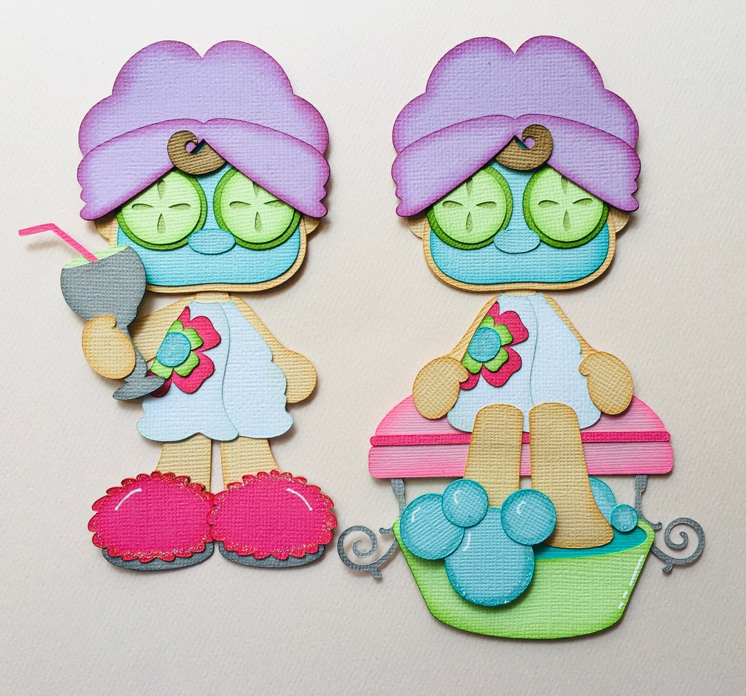Spa Day Paper Piecing Die Cut Scrapbook Embellishment Set - Etsy