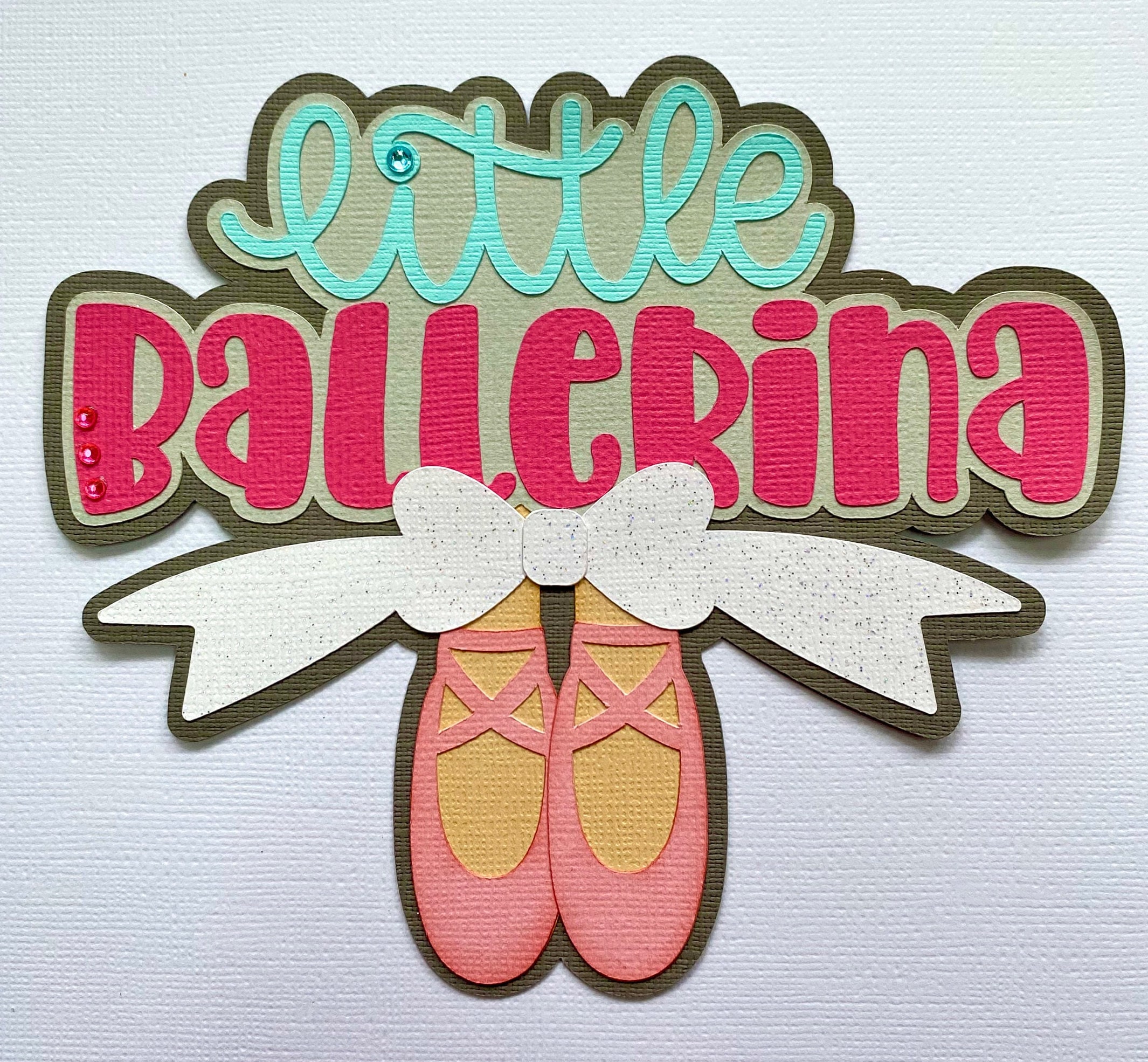Little Ballerina Paper Piecing Die Cut Scrapbook Embellishment Title - Etsy