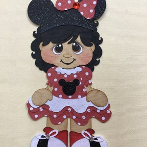 Mouse dress up paper piecing die cut scrapbook embellishment