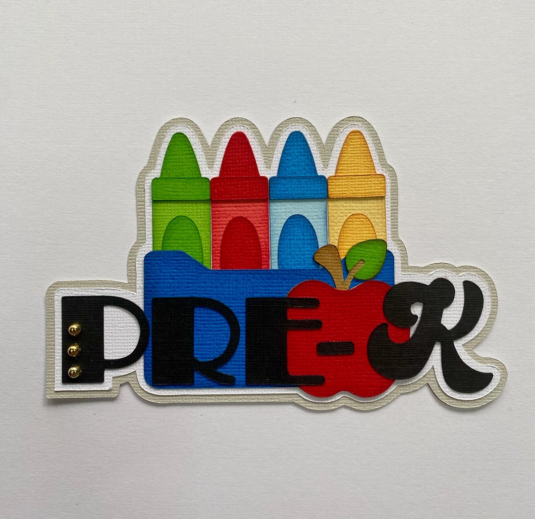 Pre-k Paper Piecing Die-cut Scrapbook Embellishment Title - Etsy