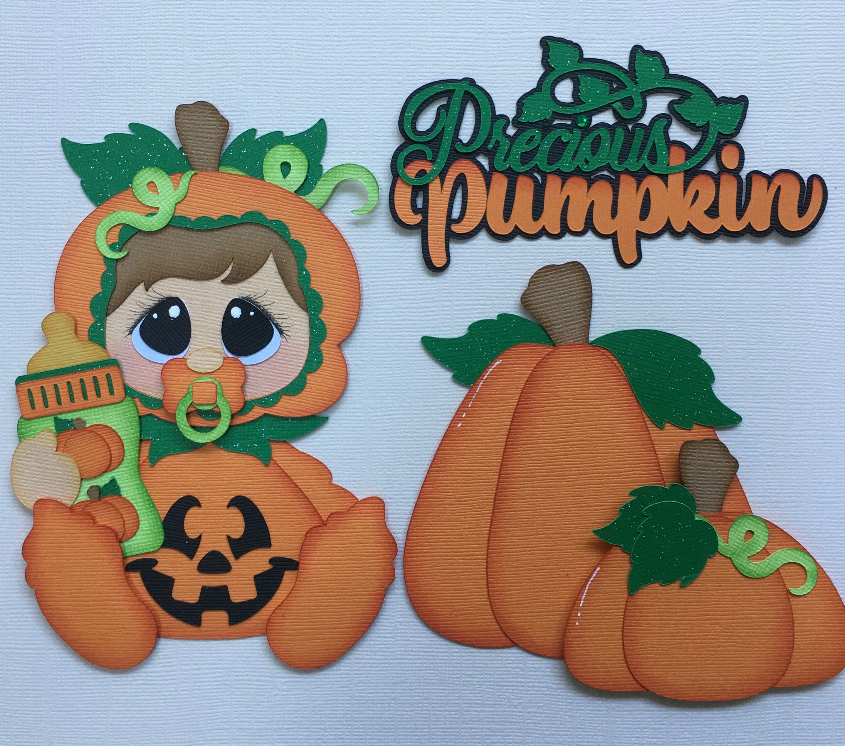 Die Cuts Halloween 4 piece paper piecing die cut scrapbook