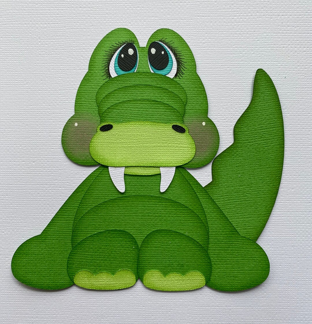 Alligator Paper Piecing Die Cut Scrapbook Embellishment - Etsy