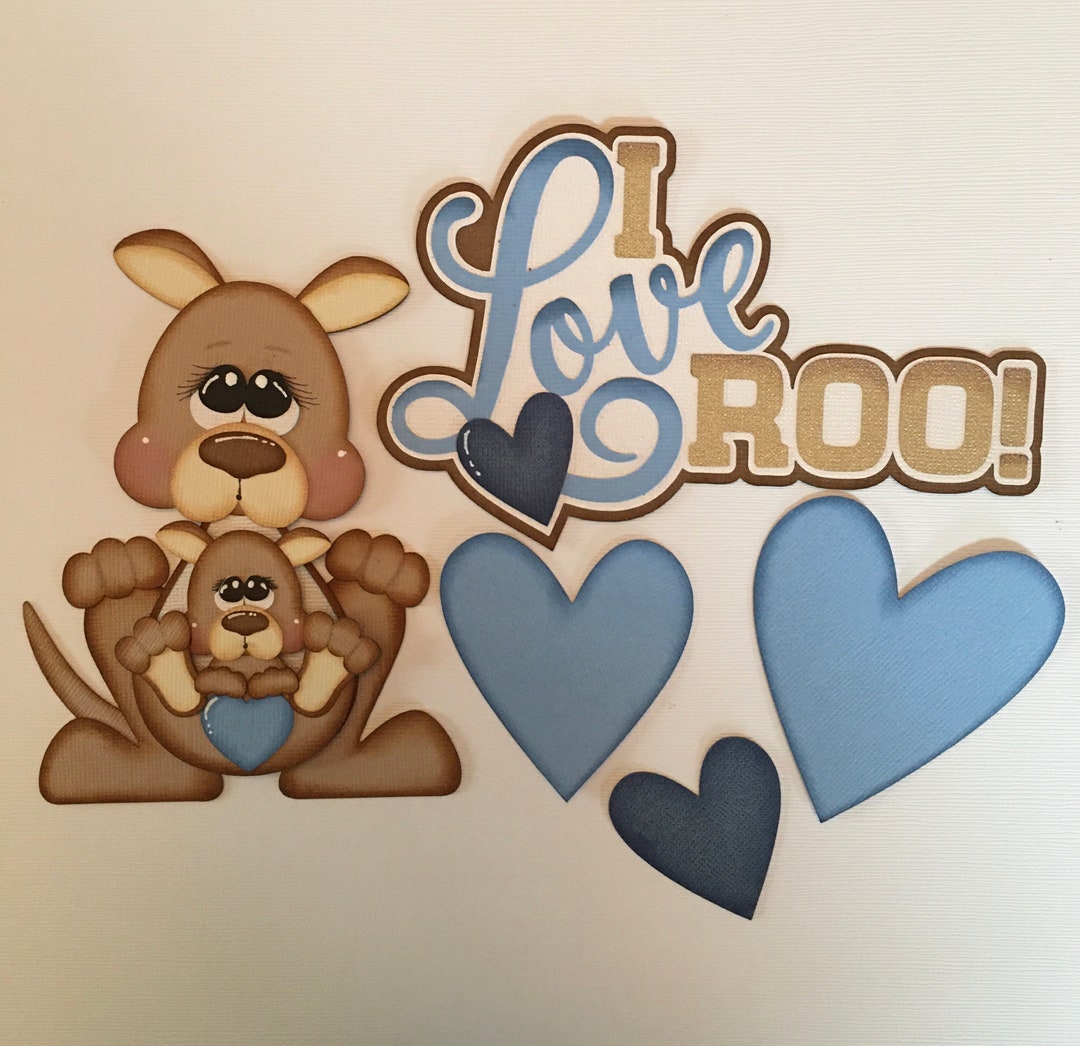 I Love Roo Paper Piecing Die Cut Scrapbook Embellishment Set - Etsy