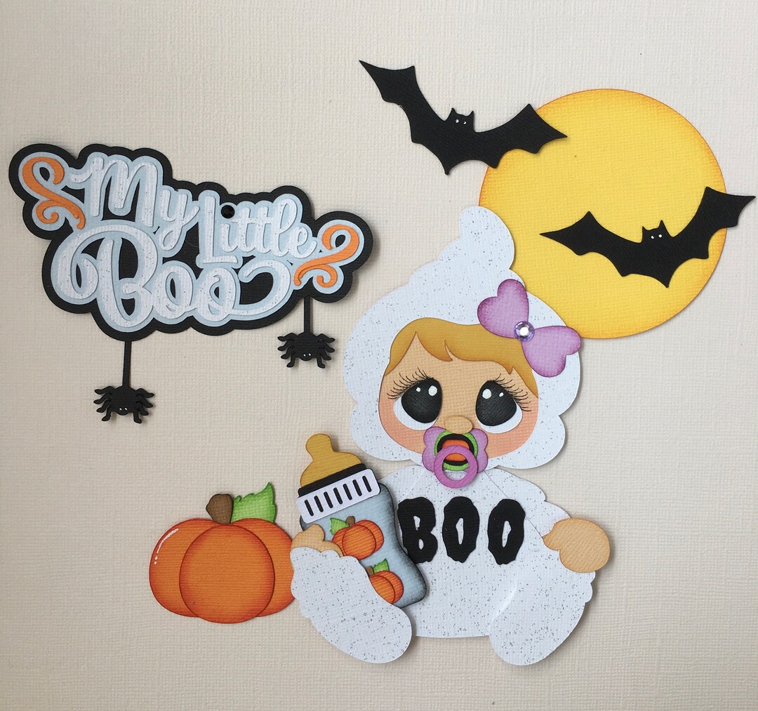 My Little Boo Paper Piecing Die Cut Scrapbook Embellishment - Etsy