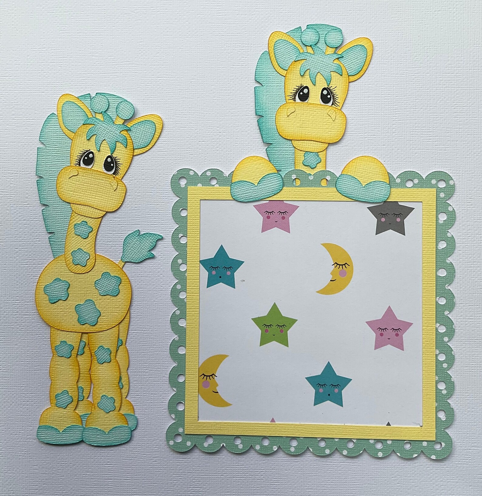 Giraffe Baby Paper Piecing Die Cut Scrapbook Embellishment Set - Etsy
