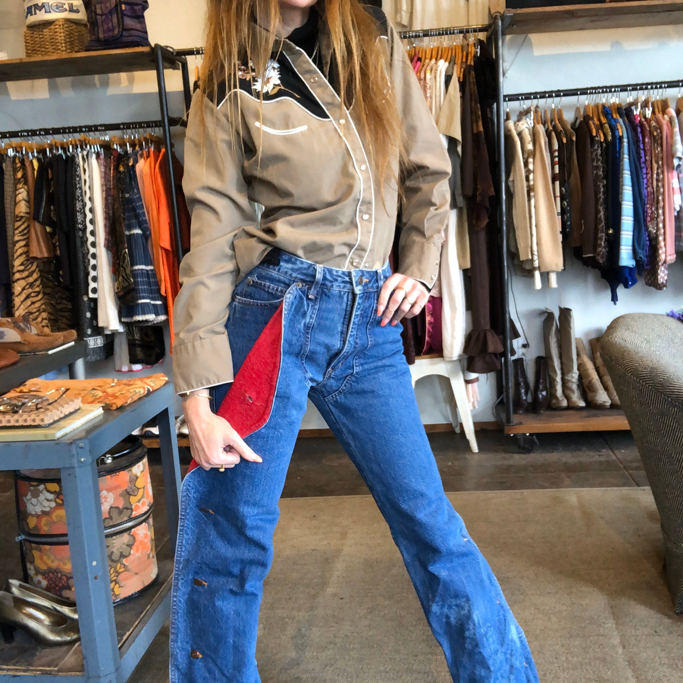 Vintage 80s 90s chaps style denim jeans 