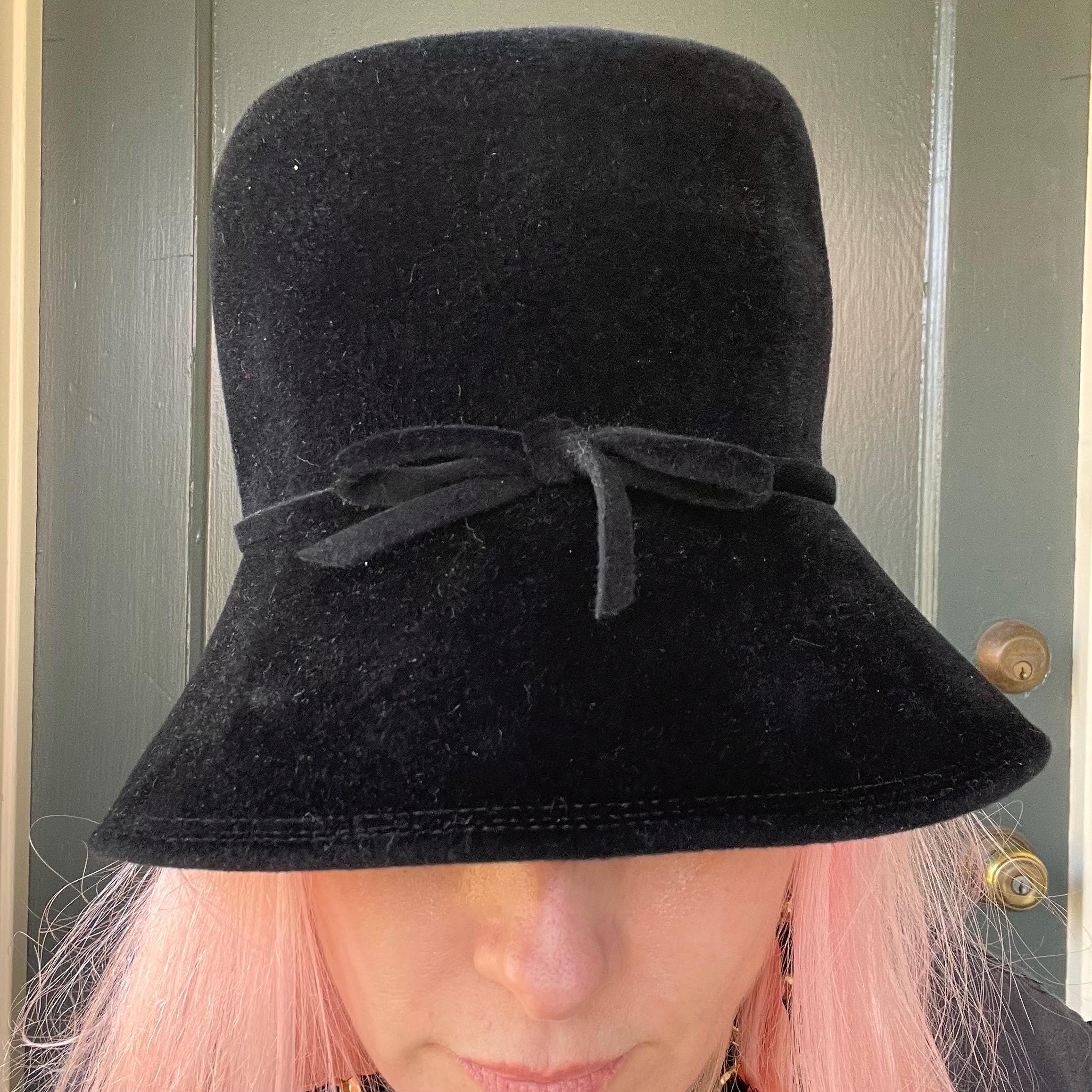 Vintage 50s Saks Fifth Avenue Millinery Salon Black Cloche  display picture 3
