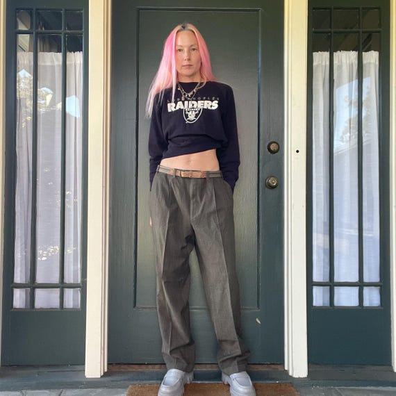 vintage 90s ralph lauren designer wool slacks trousers houndstooth