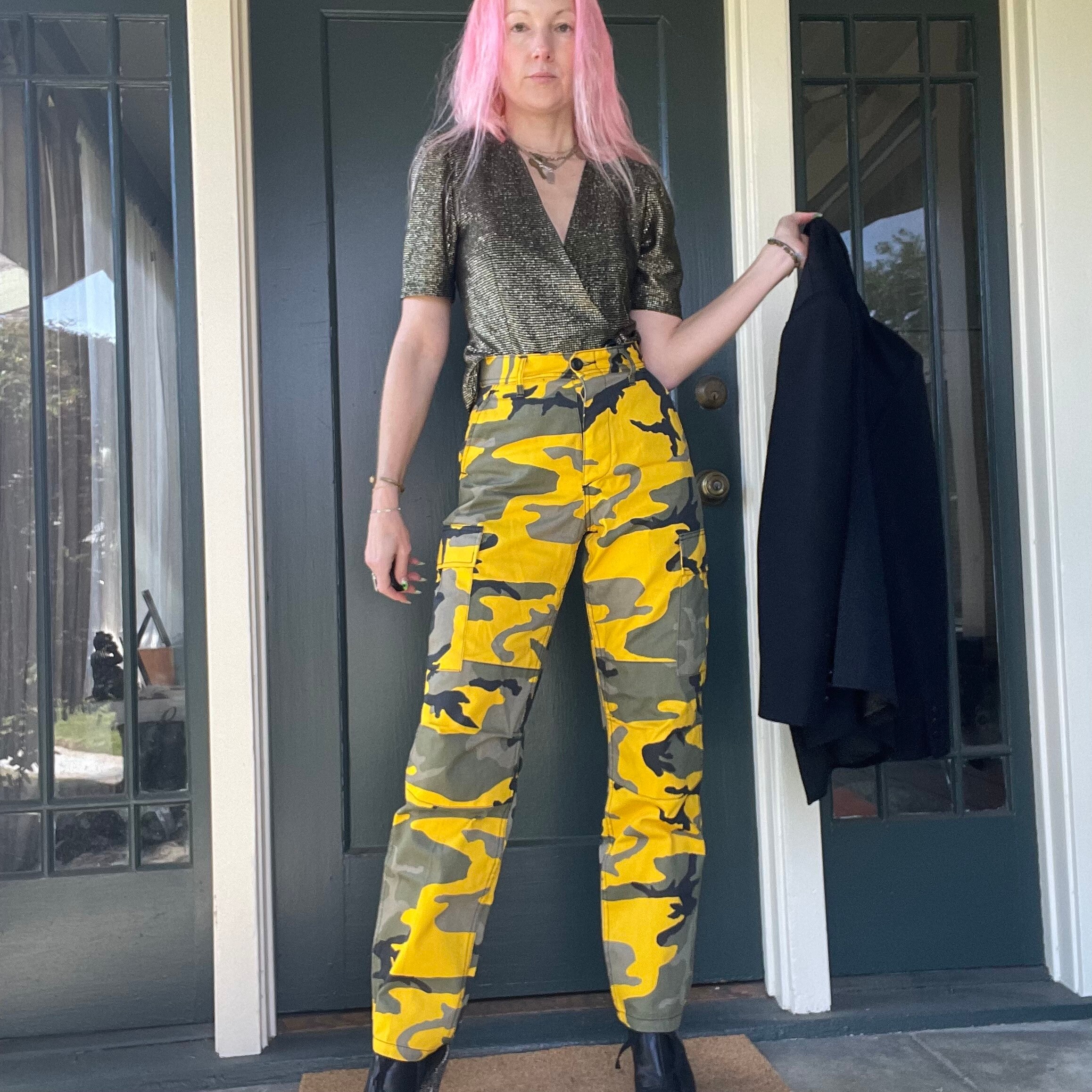 【HI FI FNK】Yie Camo Cargo Pants Amazon.com: SHINFY Women's Camo Cargo Pants Y2K High Waisted
