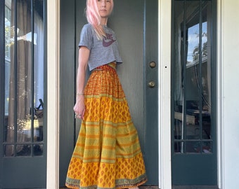 vintage 90s y2k silk rayon print wide leg pants high waist size xsmall small