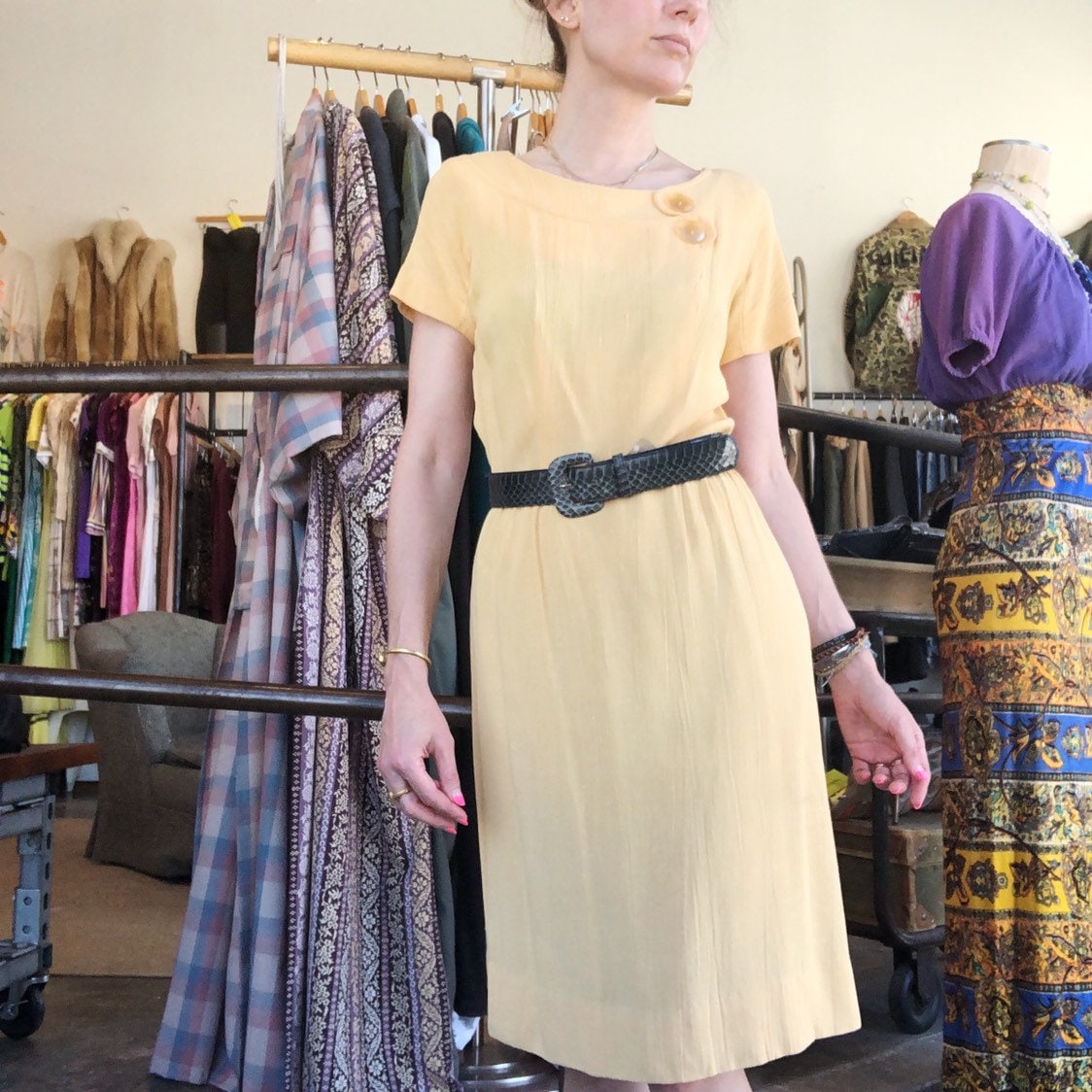 pastel yellow summer dress