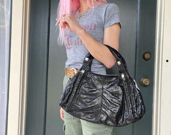 Vintage Y2K Jones New York Pocketbook Black Shoulder Bag Purse