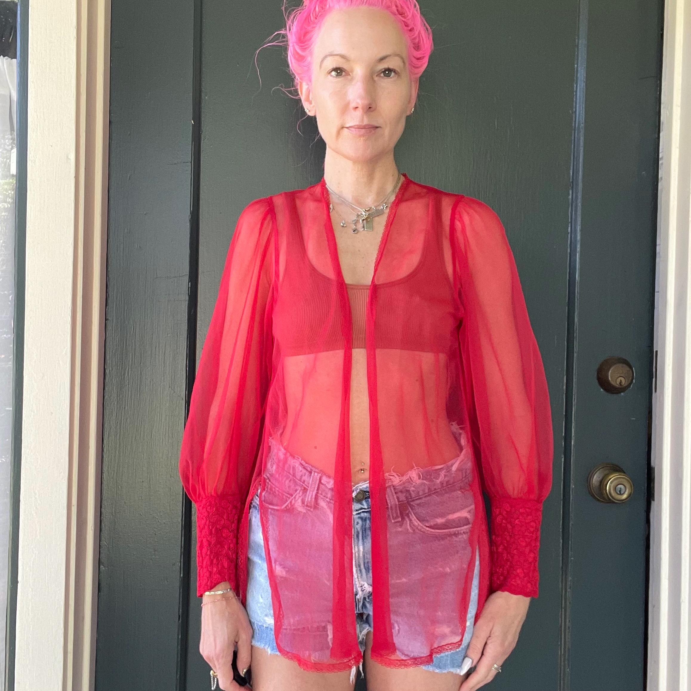 Sheer Vintage Blouse - Etsy