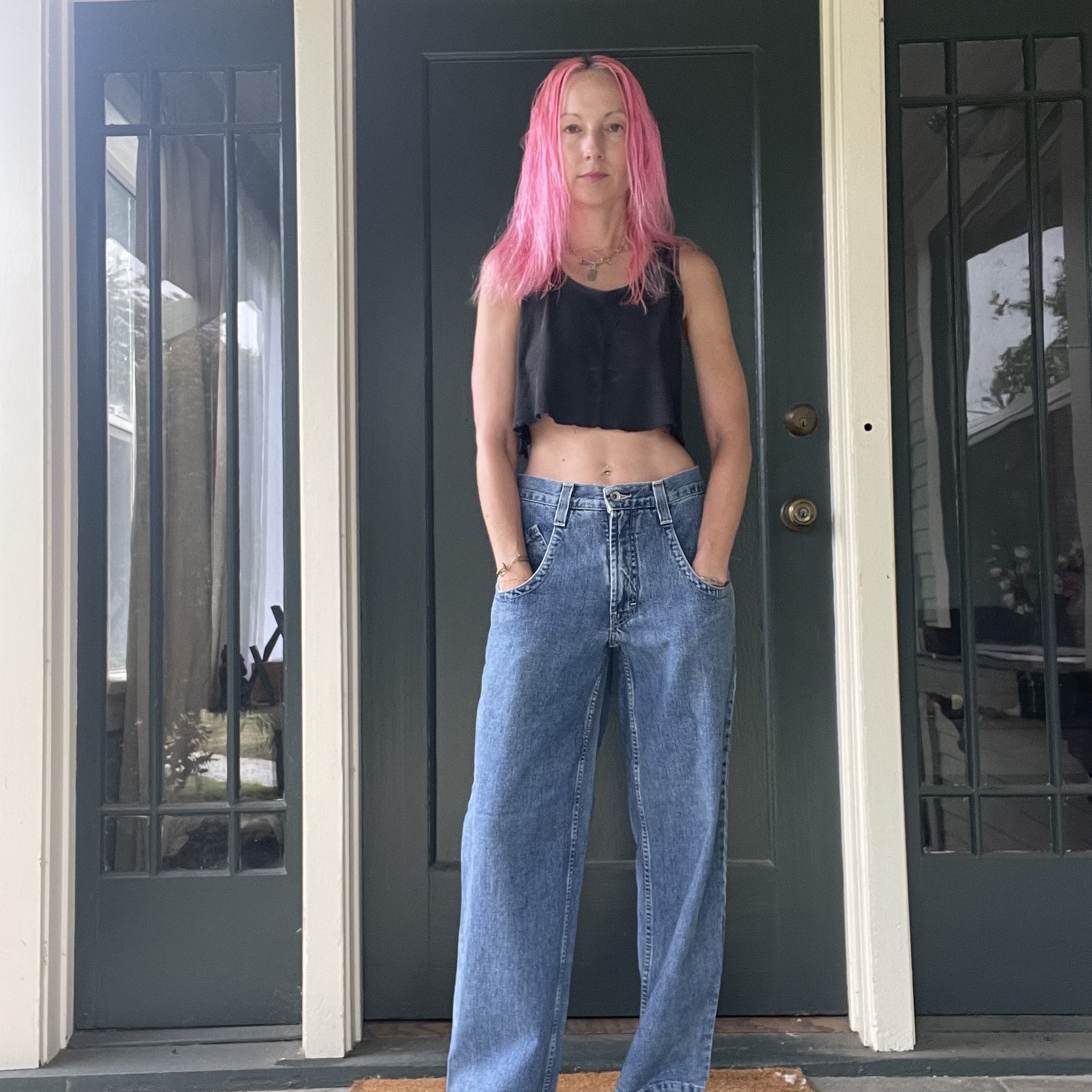 Vintage 90s Jnco Jeans Raver Rave Denim Wide Leg Medium Wash 169