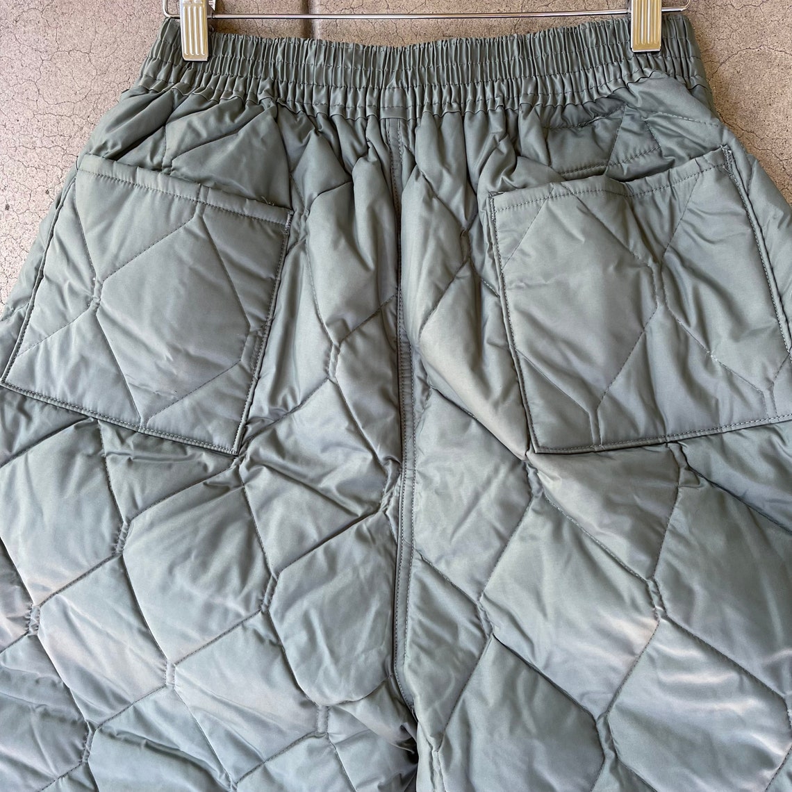 Vintage 90s 80s Quilted Army Flyer Liners Olive Puffy Puffer - Etsy