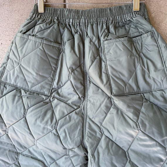 vintage 90s 80s quilted army flyer liners olive p… - image 6