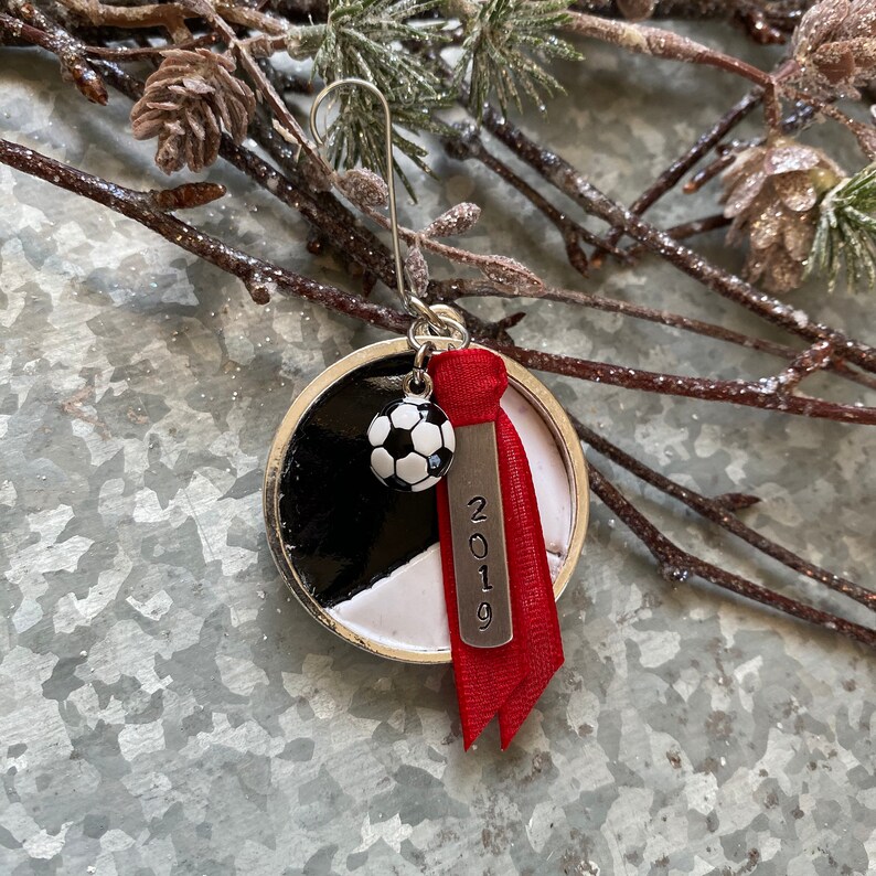 Soccer Ball Christmas Tree Ornament Personalized 2021 Etsy