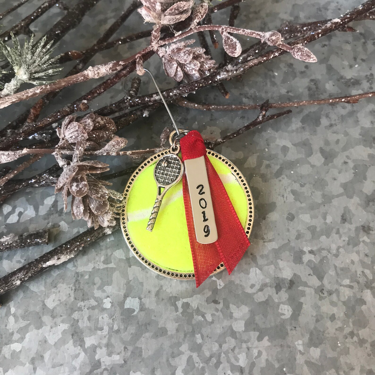 Tennis Ball Christmas Tree Ornament Tennis Racket Tennis Etsy