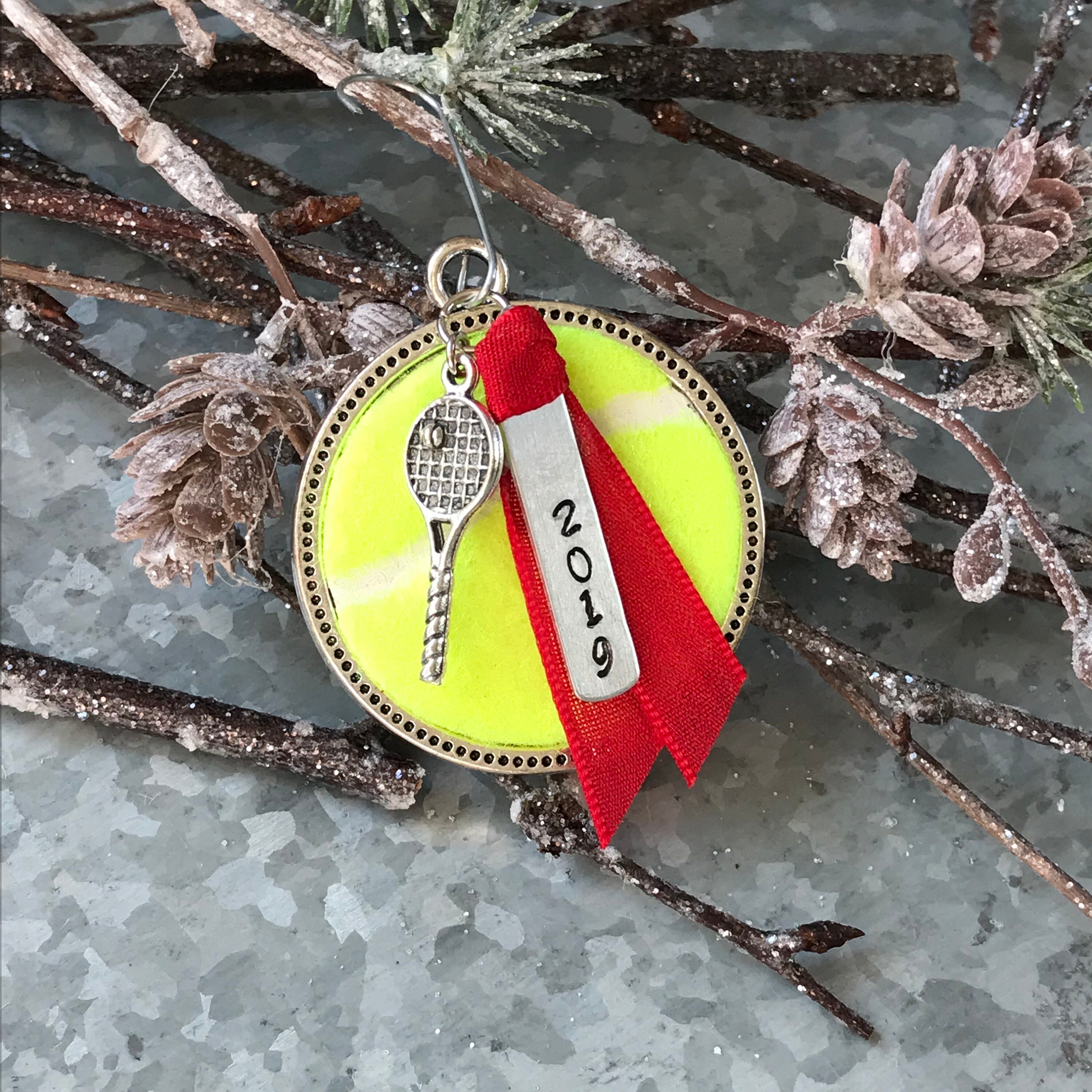 Tennis Ball Christmas Tree Ornament Tennis Racket Tennis Etsy