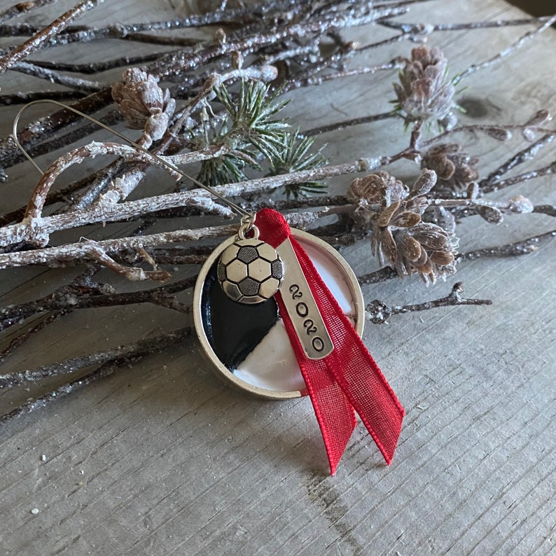 Soccer Ball Christmas Tree Ornament Personalized 2021 Etsy