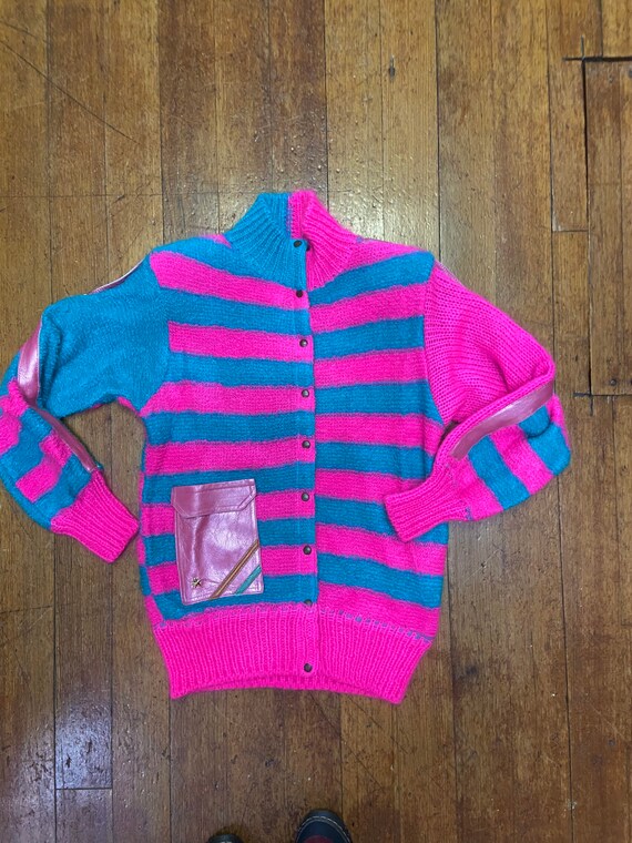 Vintage Carla Radaelli acrylic 90s neon cardigan s