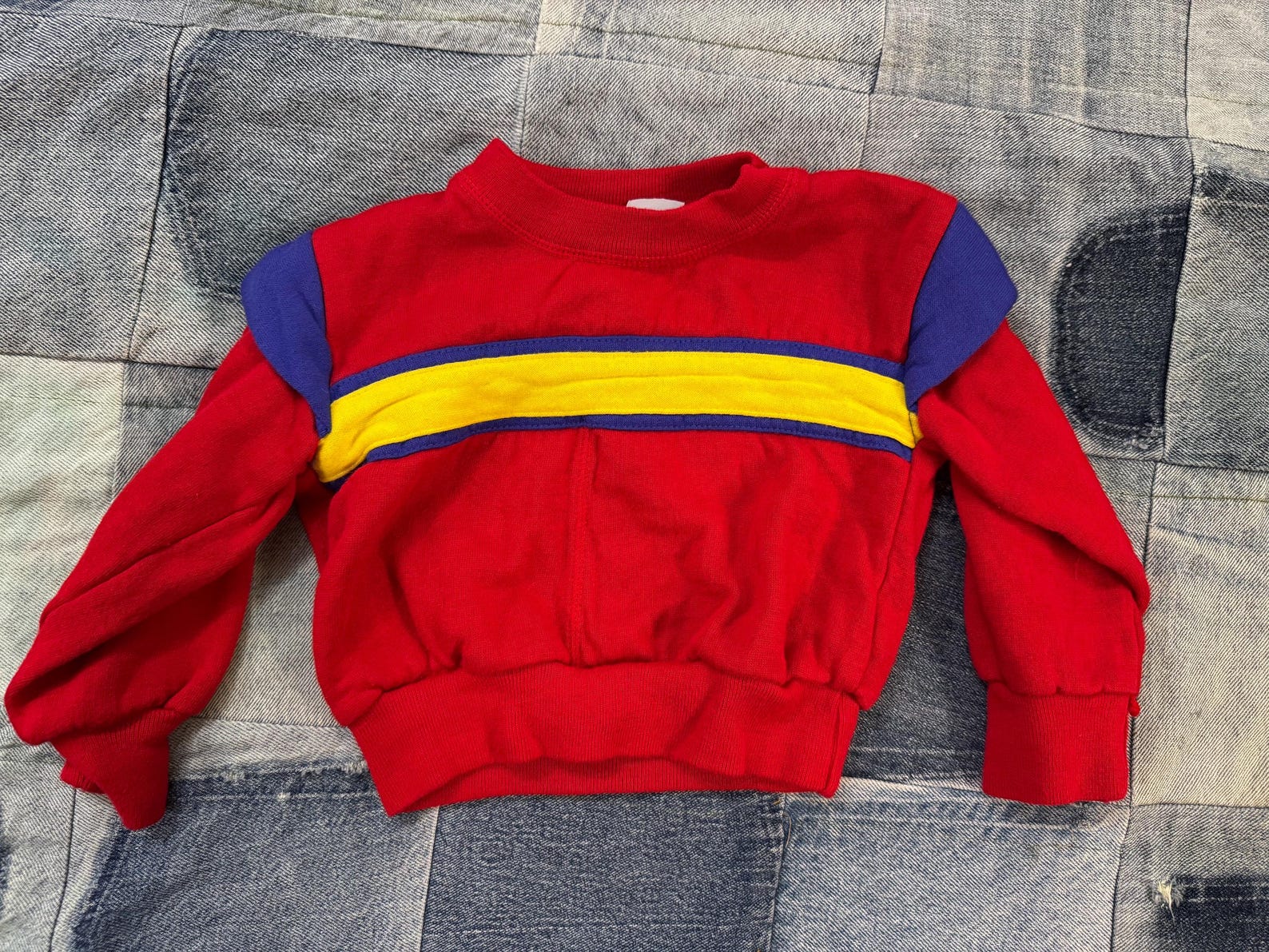 Vintage 80s Colorblock Pullover Sweatshirt Punky Style - Etsy
