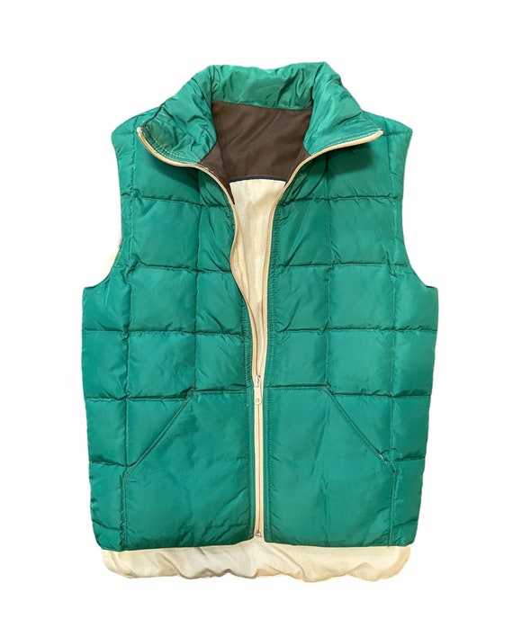 Vintage down filled quilted puffer vest