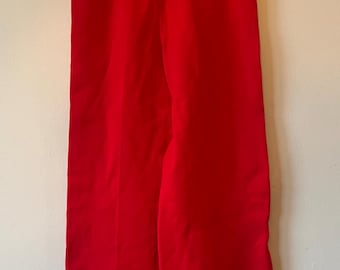 ヴィンテージ70年代チェリーレッドキッズワイドレッグパンツ