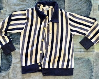 Vintage Carters Striped Toddler Cardigan (Size 3T)