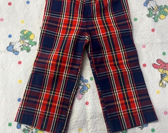 Vintage toddler plaid trousers