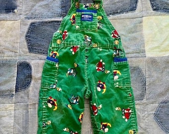 Vintage 80/90s Osh Kosh all over print mouse overalls 24 m