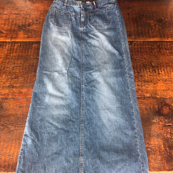 tommy hilfiger denim skirt vintage