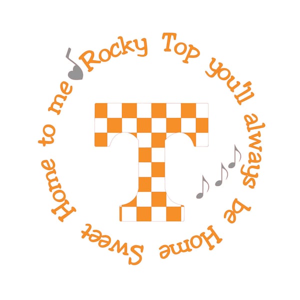 Tennessee checkerboard T svg cut design